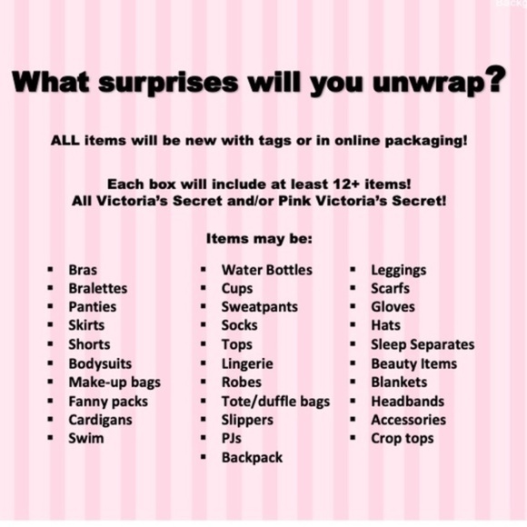 New Victoria’s Secret Pink & VS Mystery Box - Picture 3 of 7